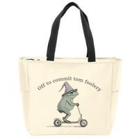Off To Commit Tom Foolery Frog And Fun Playful Humor Zip Tote Bag