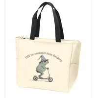 Off To Commit Tom Foolery Frog And Fun Playful Humor Zip Tote Bag