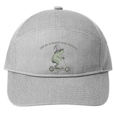Off To Commit Tom Foolery Frog And Fun Playful Humor 7-Panel Snapback Hat