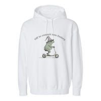 Off To Commit Tom Foolery Frog And Fun Playful Humor Garment-Dyed Fleece Hoodie