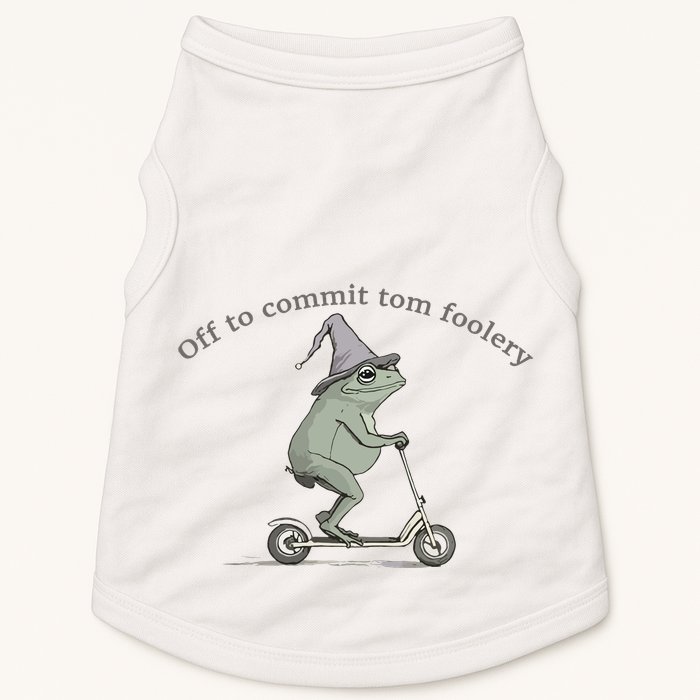 Off To Commit Tom Foolery Frog And Fun Playful Humor Doggie Tank