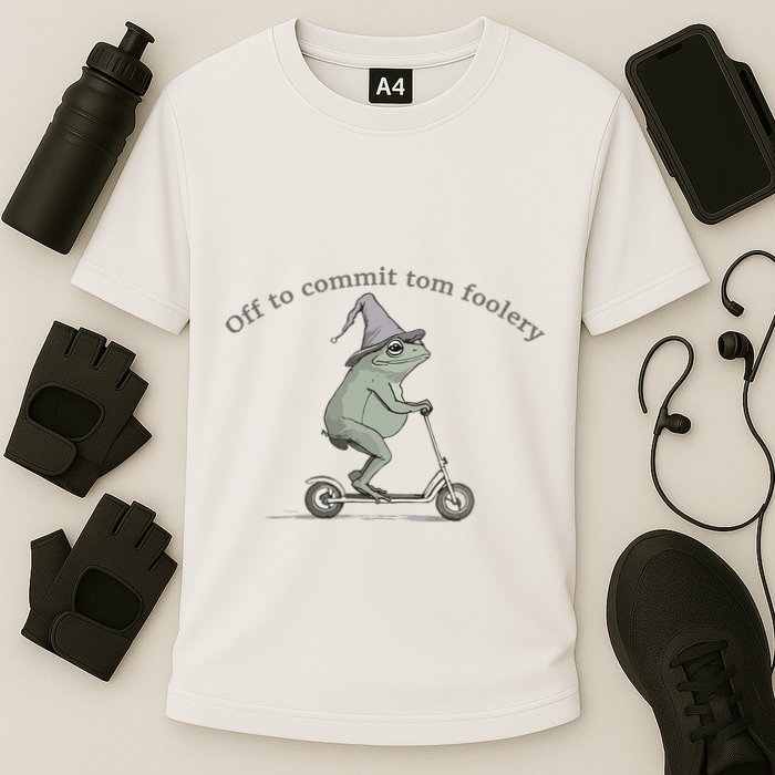 Off To Commit Tom Foolery Frog And Fun Playful Humor Performance Shirt