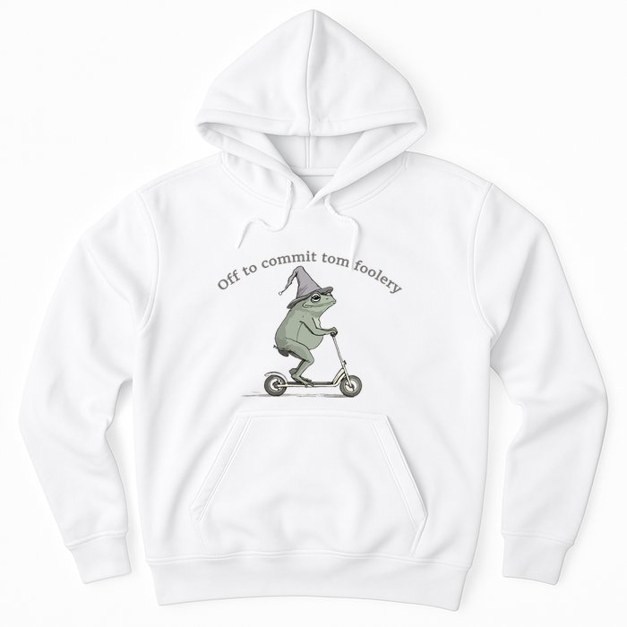 Off To Commit Tom Foolery Frog And Fun Playful Humor Hoodie