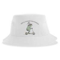 Off To Commit Tom Foolery Frog And Fun Playful Humor Sustainable Bucket Hat