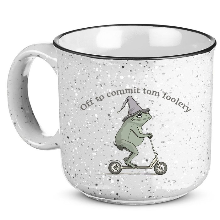 Off To Commit Tom Foolery Frog And Fun Playful Humor 15oz Campfire Ceramic Mug