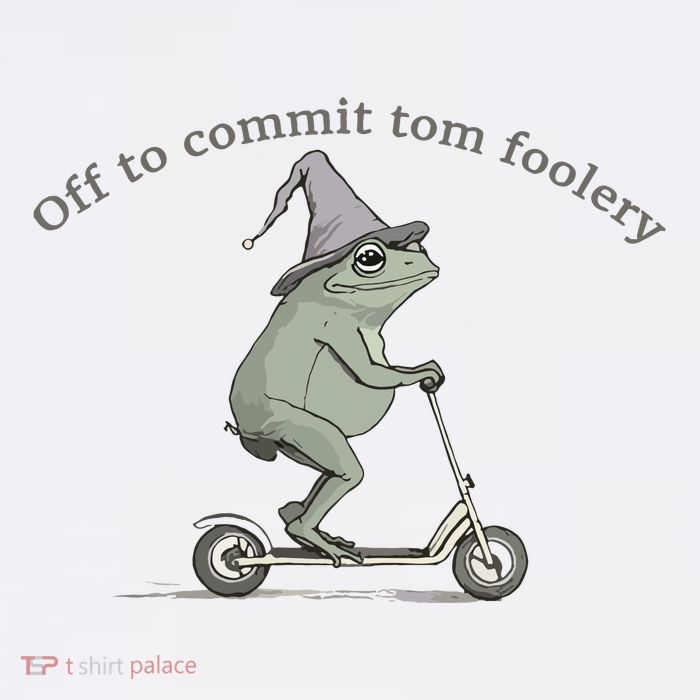 Off To Commit Tom Foolery Frog And Fun Playful Humor Poster
