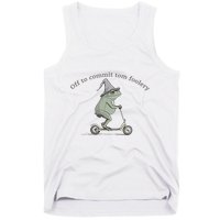 Off To Commit Tom Foolery Frog And Fun Playful Humor Tank Top