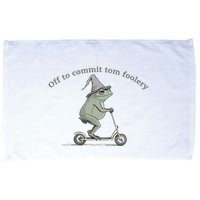 Off To Commit Tom Foolery Frog And Fun Playful Humor Microfiber Hand Towel