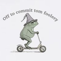 Off To Commit Tom Foolery Frog And Fun Playful Humor Kids T-Shirt