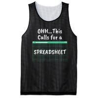 Oh... This Calls For A Spreadsheet Office Quote Saying Funny Mesh Reversible Basketball Jersey Tank