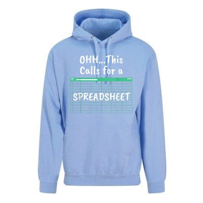 Oh... This Calls For A Spreadsheet Office Quote Saying Funny Unisex Surf Hoodie