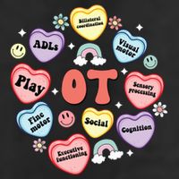 Occupational Therapy Candy Heart Valentines Day Beanie