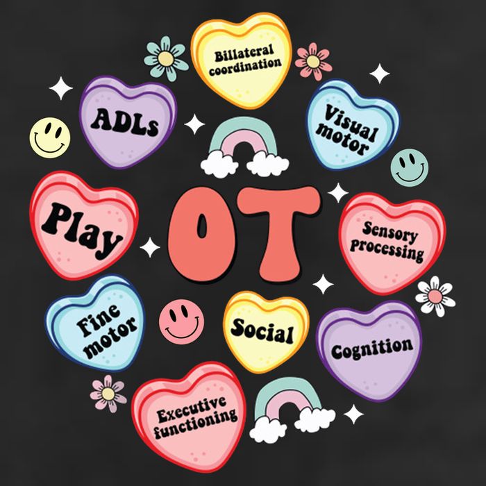 Occupational Therapy Candy Heart Valentines Day Beanie