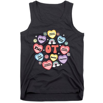 Occupational Therapy Candy Heart Valentines Day Tank Top