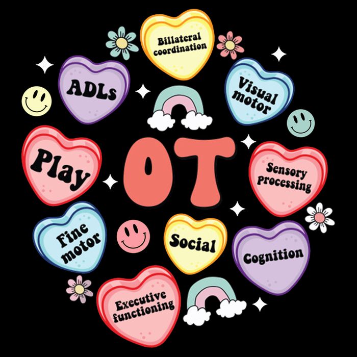 Occupational Therapy Candy Heart Valentines Day Tank Top