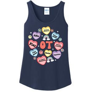 Occupational Therapy Candy Heart Valentines Day Ladies Essential Tank