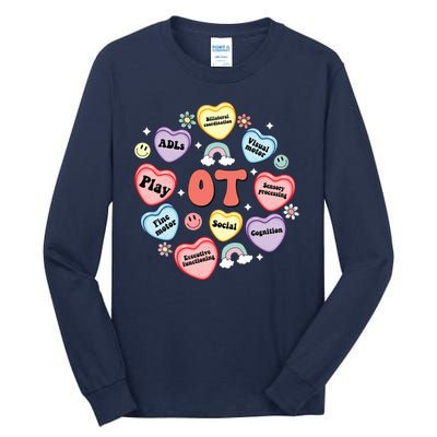 Occupational Therapy Candy Heart Valentines Day Tall Long Sleeve T-Shirt