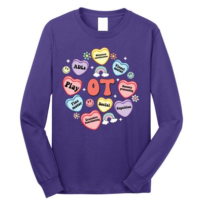 Occupational Therapy Candy Heart Valentines Day Long Sleeve Shirt