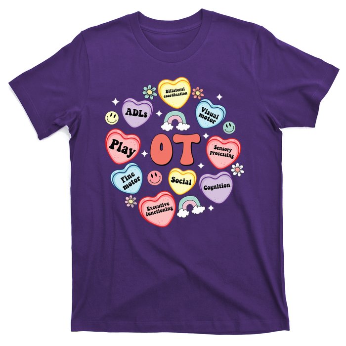 Occupational Therapy Candy Heart Valentines Day T-Shirt