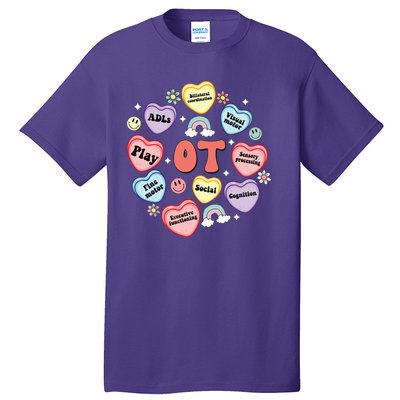 Occupational Therapy Candy Heart Valentines Day Tall T-Shirt