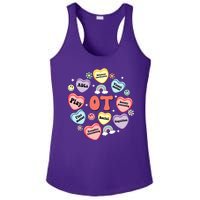 Occupational Therapy Candy Heart Valentines Day Ladies PosiCharge Competitor Racerback Tank