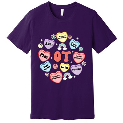 Occupational Therapy Candy Heart Valentines Day Premium T-Shirt
