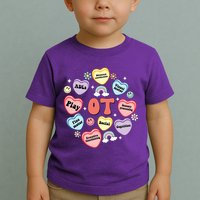 Occupational Therapy Candy Heart Valentines Day Toddler T-Shirt
