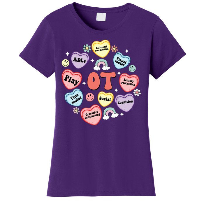 Occupational Therapy Candy Heart Valentines Day Women's T-Shirt