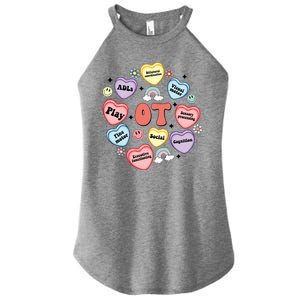 Occupational Therapy Candy Heart Valentines Day Women's Perfect Tri Rocker Tank