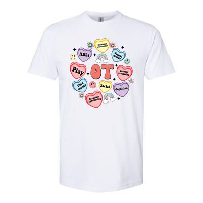 Occupational Therapy Candy Heart Valentines Day Softstyle CVC T-Shirt