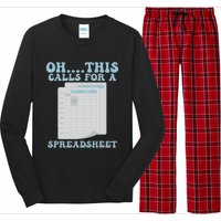 Oh... This Calls For A Spreadsheet Office Quote Saying Long Sleeve Pajama Set