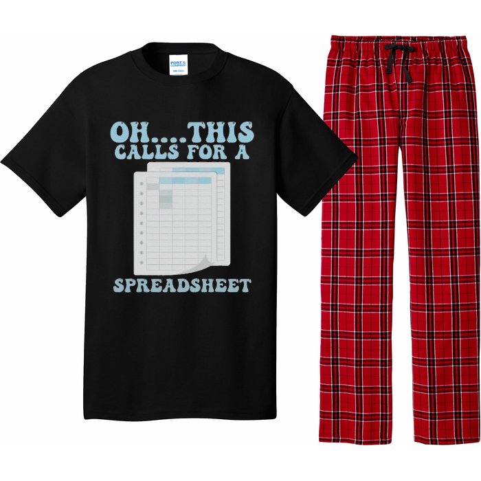 Oh... This Calls For A Spreadsheet Office Quote Saying Pajama Set