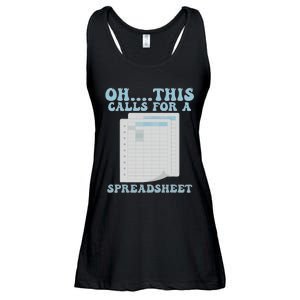 Oh... This Calls For A Spreadsheet Office Quote Saying Ladies Essential Flowy Tank