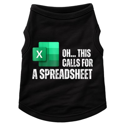 Oh This Calls For A Spreadsheet Funny Office Doggie Tank