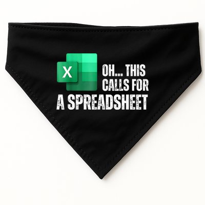 Oh This Calls For A Spreadsheet Funny Office USA-Made Doggie Bandana