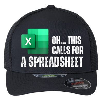 Oh This Calls For A Spreadsheet Funny Office Flexfit Unipanel Trucker Cap