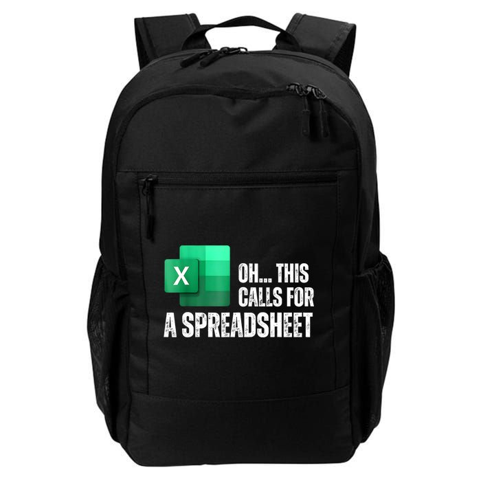 Oh This Calls For A Spreadsheet Funny Office Backpack