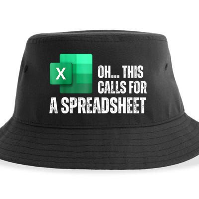 Oh This Calls For A Spreadsheet Funny Office Sustainable Bucket Hat
