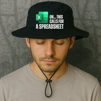 Oh This Calls For A Spreadsheet Funny Office Bucket Hat