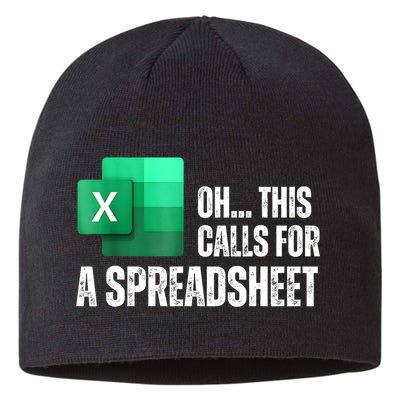 Oh This Calls For A Spreadsheet Funny Office Sustainable Beanie