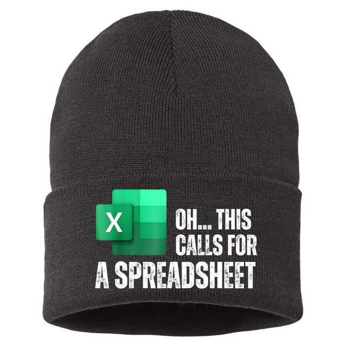 Oh This Calls For A Spreadsheet Funny Office Sustainable Knit Beanie