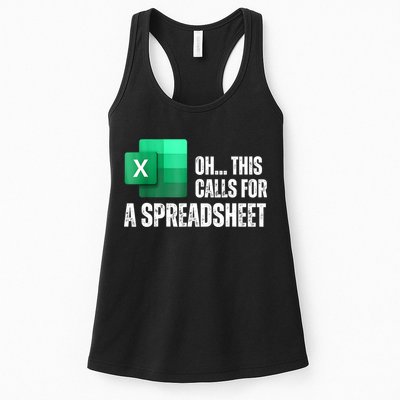 Oh This Calls For A Spreadsheet Funny Office Womens Tank Top