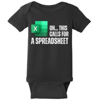 Oh This Calls For A Spreadsheet Funny Office Baby Bodysuit