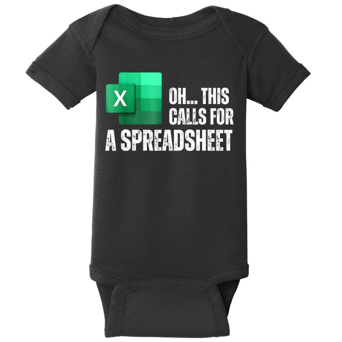 Oh This Calls For A Spreadsheet Funny Office Baby Bodysuit