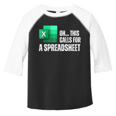 Oh This Calls For A Spreadsheet Funny Office Toddler Fine Jersey T-Shirt