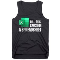 Oh This Calls For A Spreadsheet Funny Office Tank Top