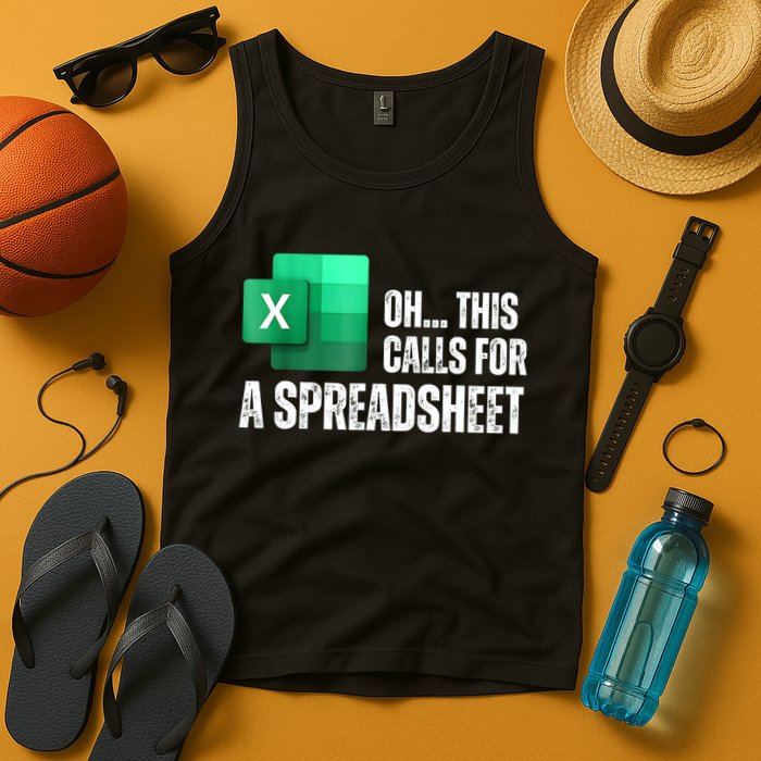 Oh This Calls For A Spreadsheet Funny Office Tank Top