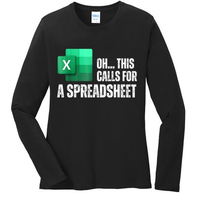 Oh This Calls For A Spreadsheet Funny Office Ladies Long Sleeve Shirt