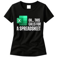 Oh This Calls For A Spreadsheet Funny Office Womens T-Shirt