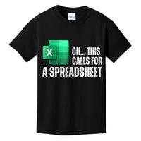 Oh This Calls For A Spreadsheet Funny Office Kids T-Shirt
